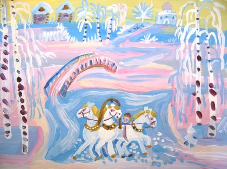Зима рисунок