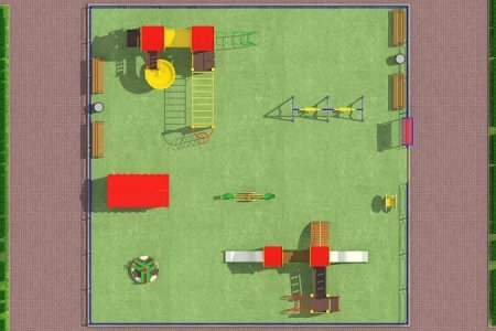 Детская игровая площадка вид сверху