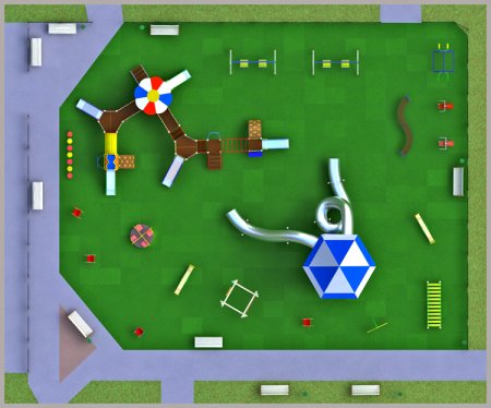 Игровая площадка вид сверху