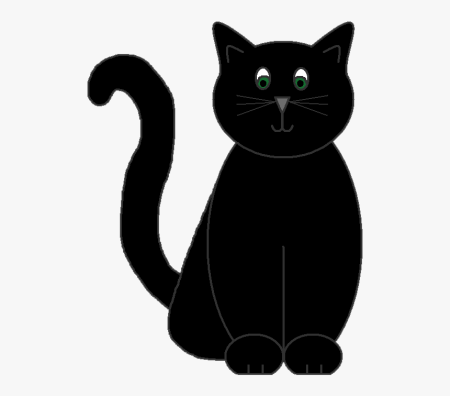 Черный кот рисунок для детей