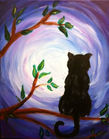 Рисовать черного кота