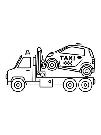 Раскраска Газель эвакуатор