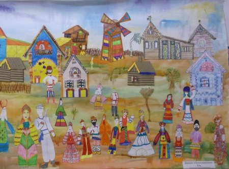 Народные праздники. Коллективное панно «осенняя ярмарка»