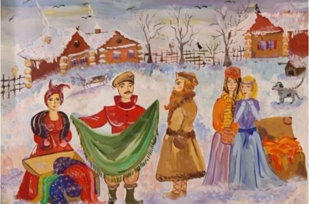 Народные праздники рисование