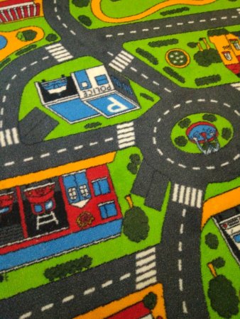 Детский ковролин с дорогами