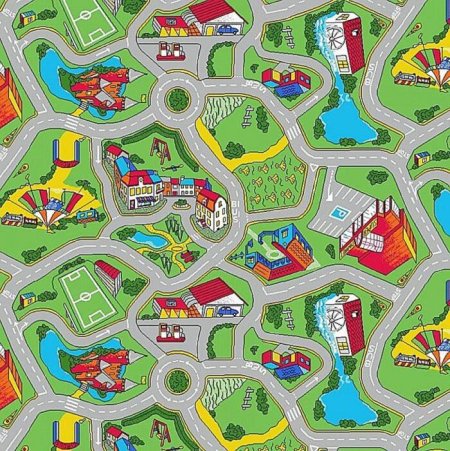 Ковролин детский Нева Тафт, коллекция принт,«Лунапарк»