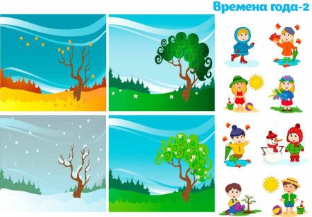 Изображения времен года для детей