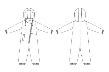 Детский комбинезон эскиз