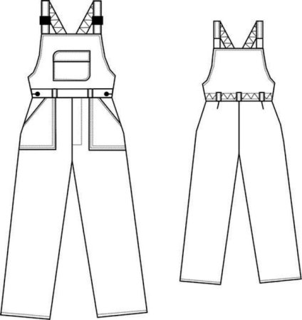 Выкройка полукомбинезон 128р