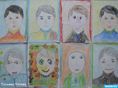Рисунок портрет папы для детей
