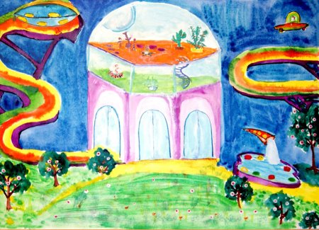 Дом будущего рисунок для детей