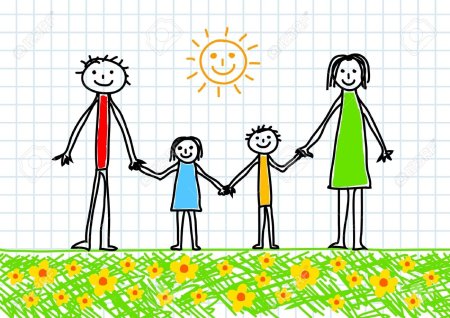 Семья 5 человек рисунок