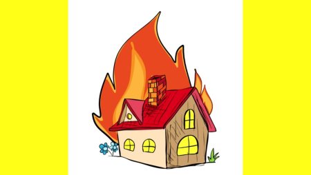 Горящий дом для детей