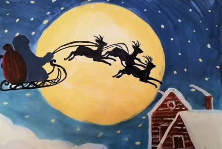 Детские рисунки на тему новогоднее чудо