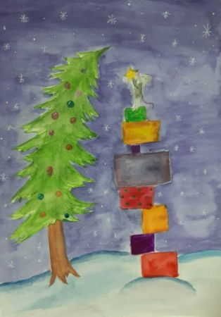 Рисунок новогоднее чудо для конкурса