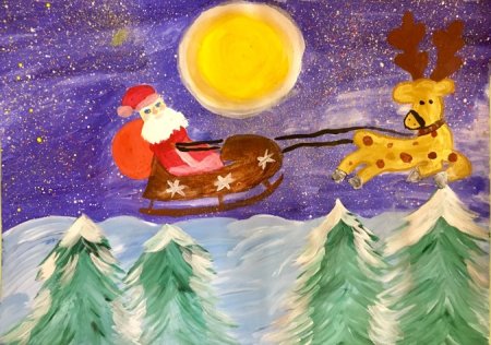 Рисунок новогодние чудеса в садик
