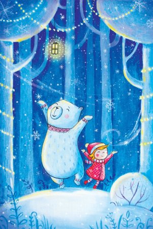 Детский новогодний рисунок