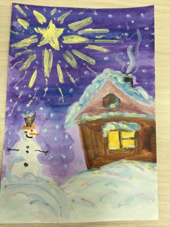 Рождество детские рисунки