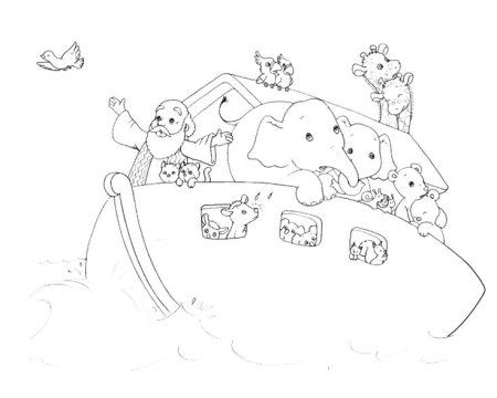 Ноев Ковчег раскраска