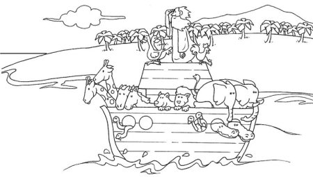 Всемирный потоп раскраска для детей