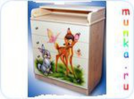 Пеленальный комод с оленёнком