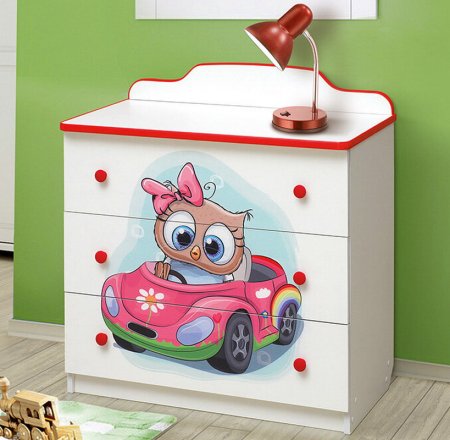 Комод с фотопечатью Совята-1