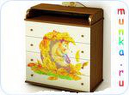 Пеленальный комод Влана Медвежонок желтый