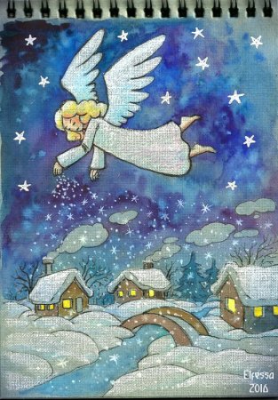 Рисунки на рождественскую тему