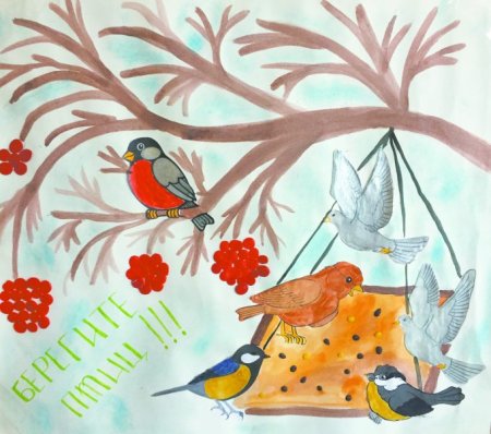 Изображения зимующих птиц для детей