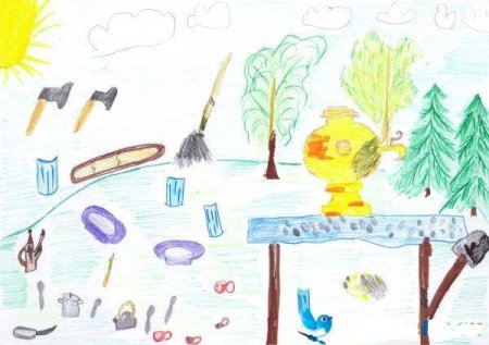 Нарисовать иллюстрацию Федорино горе 2 класс