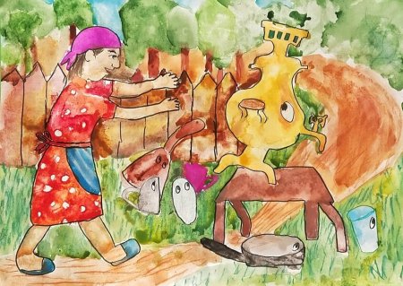 Рисунок на тему Федорино горе