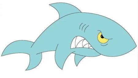 Акула рисунок для детей