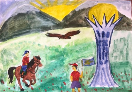 Казахстан рисунок