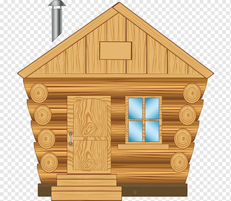 Деревянный домик без фона