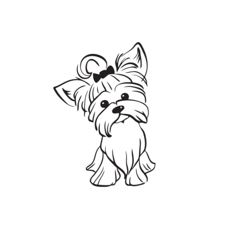 Йоркширский терьер арт сбоку