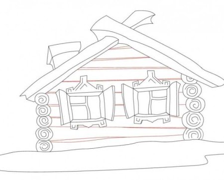 Изба раскраска