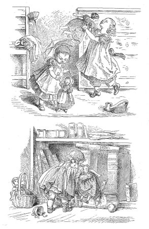 Бабушка и внуки рисунок