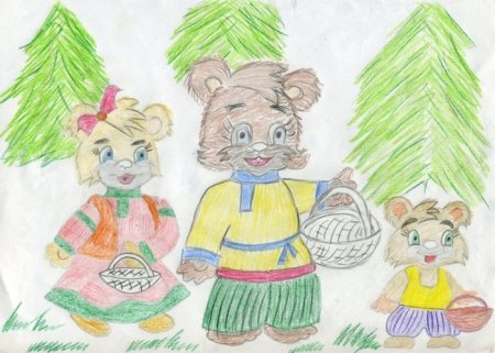 Рисунок к сказке три медведя