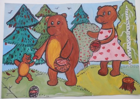 Рисование три медведя