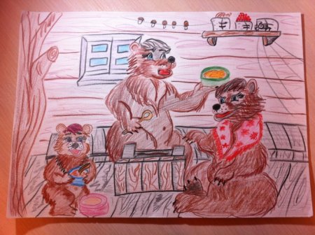 Рисование три медведя в старшей группе