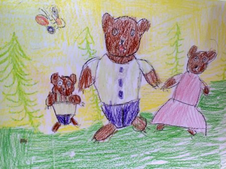 Рисование к сказке три медведя