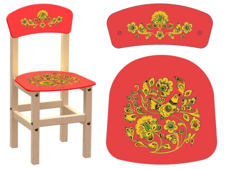 Стул с Городецкой росписью