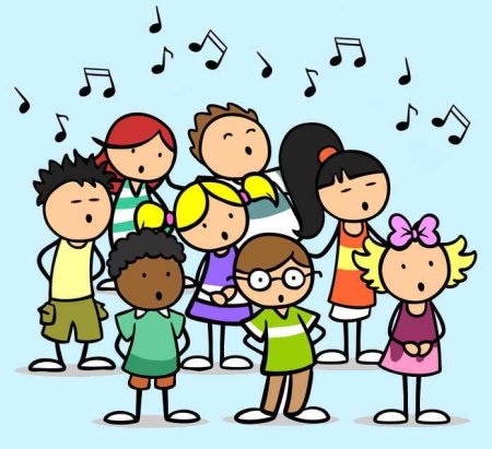 Детский хор раскраска