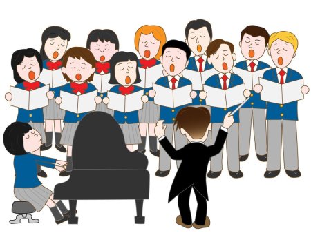 Девочка поет в Хоре