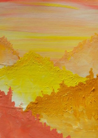 Пейзаж в теплых тонах