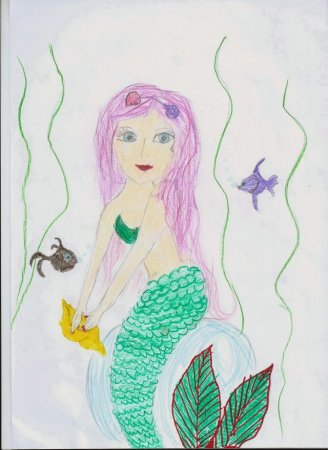 Русалочка рисунок для детей