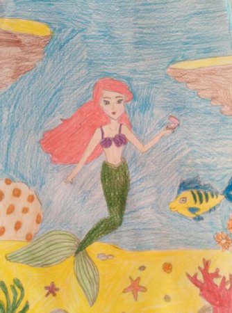 Детские рисунки русалок