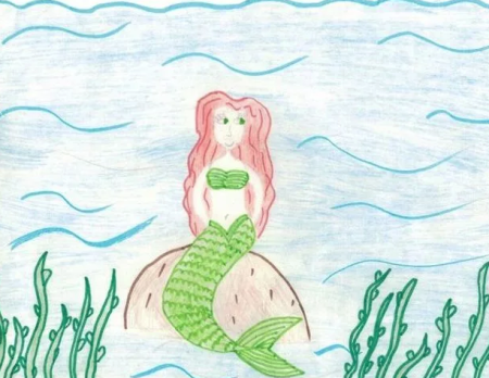 Русалочка рисование для детей