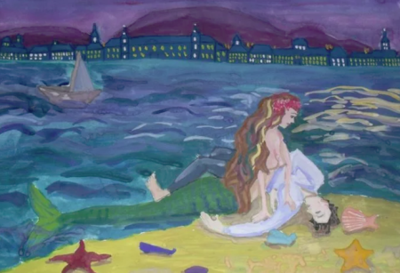 Рисунок на тему Русалочка
