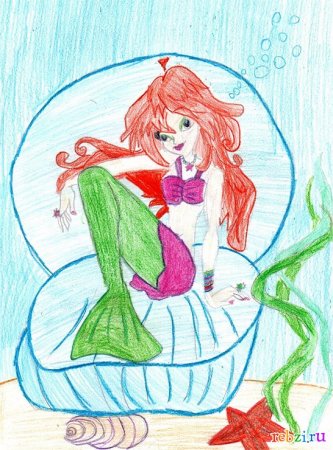 Русалочка для рисования